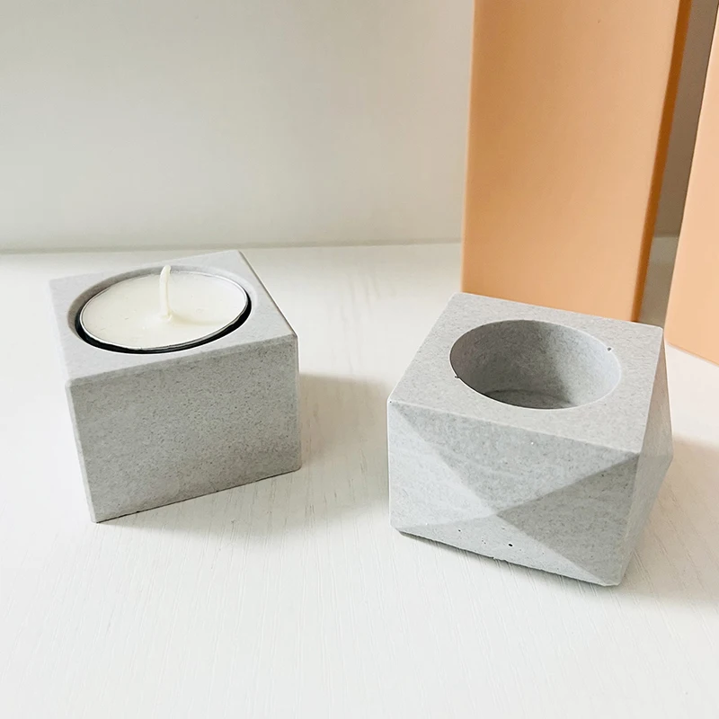 Classic Candlestick Silicone Mold Handmade Tea light Holder Gypsum Molds Concrete Resin Craft Making DIY Home Decor