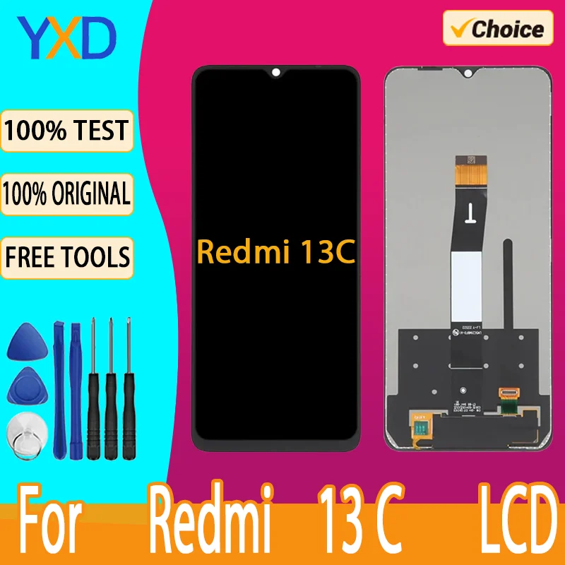 LCD For Xiaomi Redmi 13C POCO C65 Display Touch Screen Digitizer For Redmi 13R POCO M6 Display 23053RN02A LCD Replacement Parts