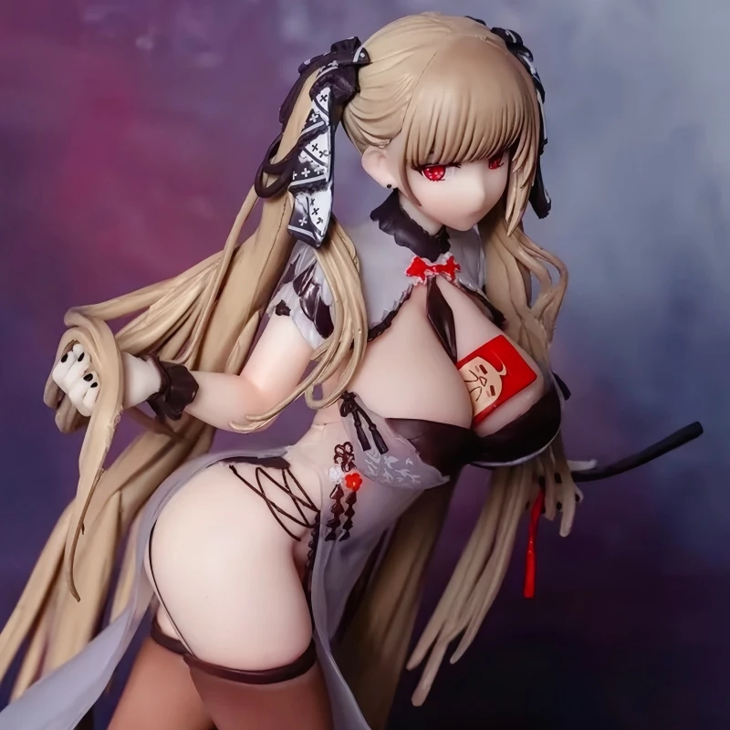 

Blue Line Cheongsam Fearless Aircraft Carrier Mother Handmade Model High-Quality Ornament Action Figure Collectible Gift for Her