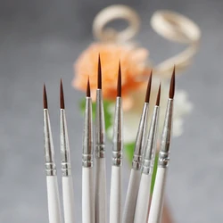 10pcs Paint Brushes Drawing Art Pen Thin Hook Line Pen Art Supplies Paint Brush Nylon Brush Acrylic Painting Pen Brushes YS001