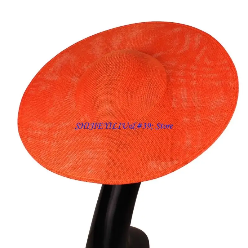 

E21F 40 см большая шляпа-волшебница, основа свадебного головного убора с поддержкой нижней части, женская шляпа-дерби, «сделай