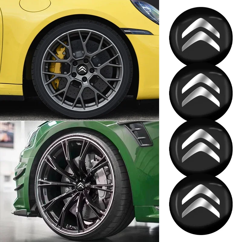 4PCS Car Wheel Center Hub Cap Sticker For Citroen C2 C3 C4 C5 C6 C1 DS3 DS4 DS5 DS7 Xsara Berlingo Saxo Picasso Auto Accessories