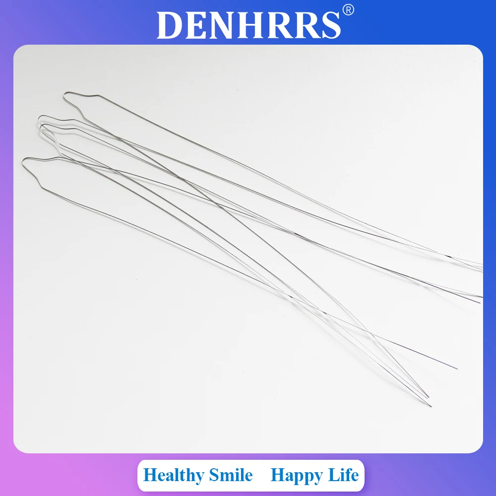 100개/튜브 치과용 스테인리스 스틸 롱 0.008/0.010/0.012 프리폼 결찰용 끈 치과용품
