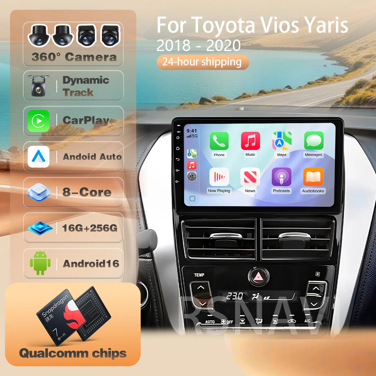 Car Dsp With Android App Control - For Toyota Vitz 3 III XP130