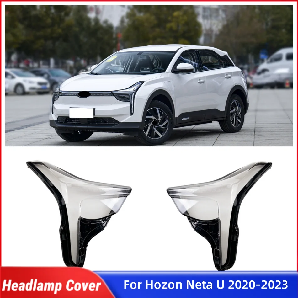 

For Hozon Neta U 2020 2021 2023 Car Front Headlight Lens Cover Lampshades Lamp Headlight Rubber Cover