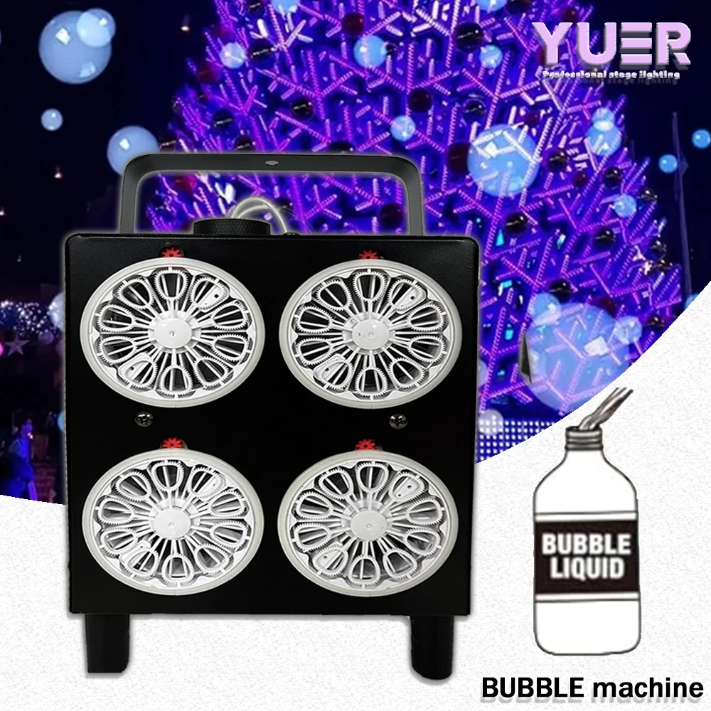 

4 Hole Bubble Machine Blower Maker Remote control for Indoor Outdoor wedding Birthday Party Stage Bar Party Effect Machine