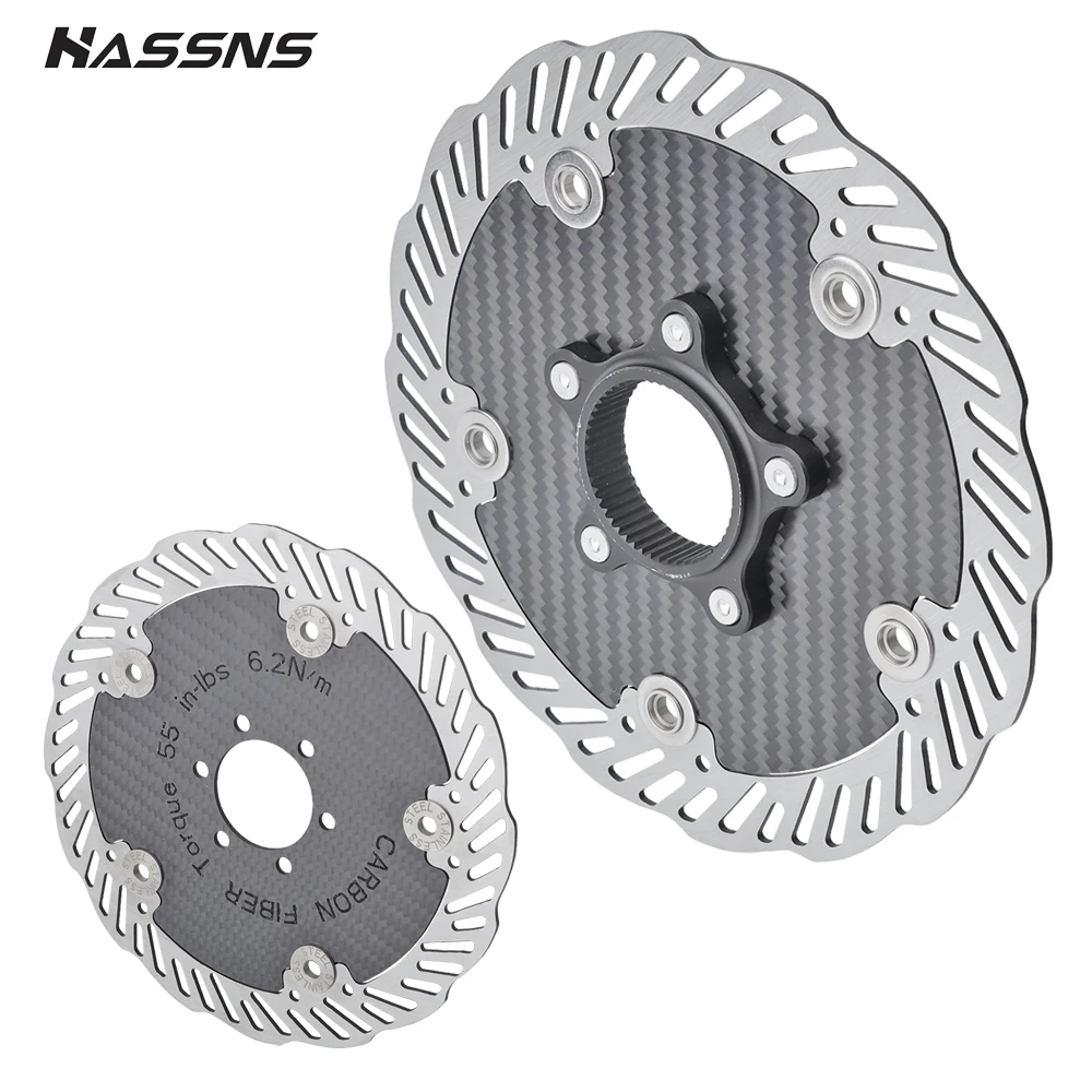 AliExpress HASSNS Carbon Fiber Brake Disc Mtb Floating Rotor 160mm 140mm Centerlock Disco Bicycle Caliper Mountain Bike Disc Brakes Cycling