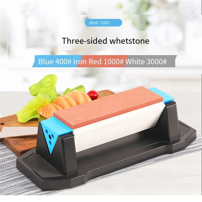 3 جوانب 400/1000/3000 حصى أدوات شحذ ممتازة مبراة حجر مع حامل قبضة الحافة وقاعدة غير قابلة للانزلاق-N38R #5