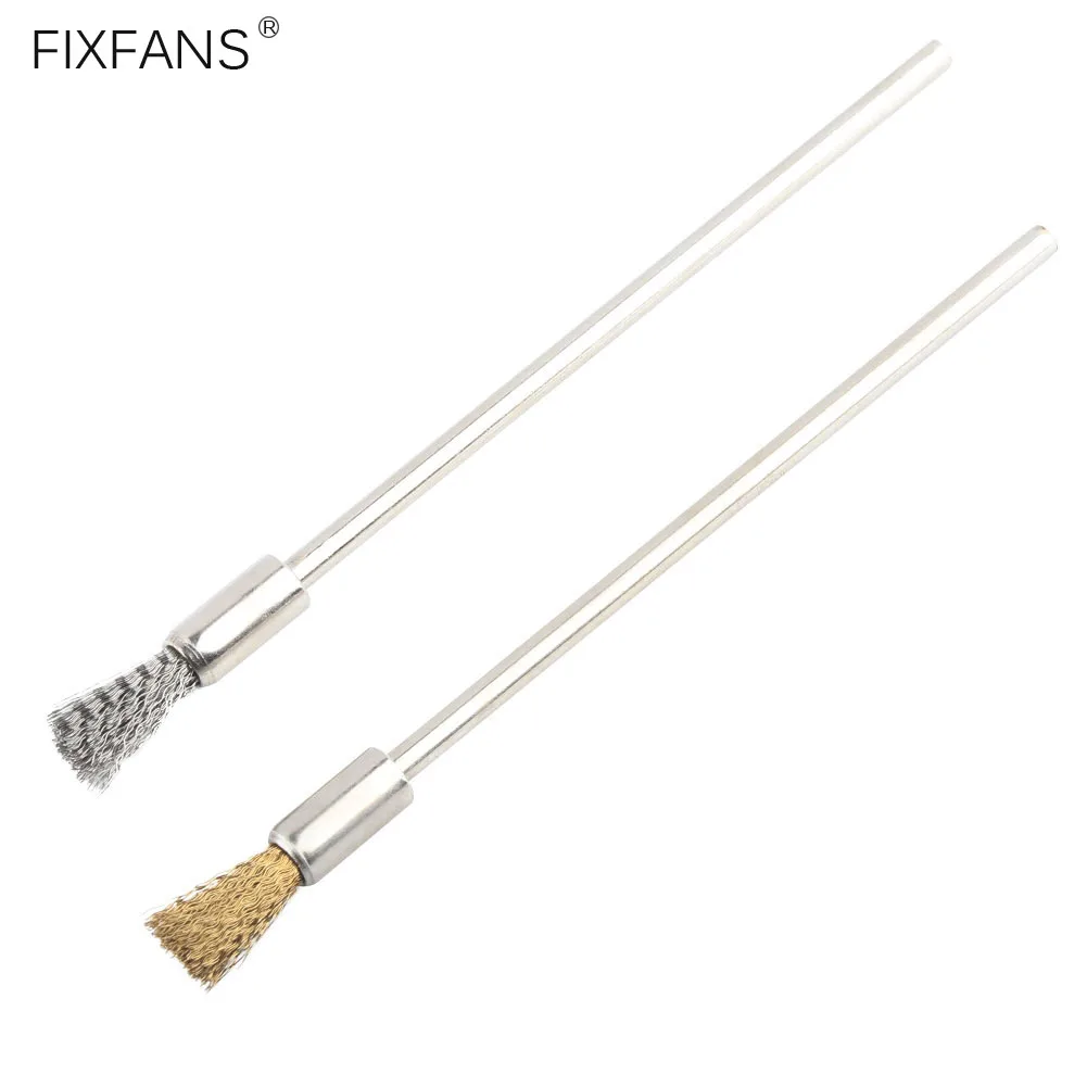 

Stainless Steel Wire Brush and Brass Wire Brush Set, 10cm Pen Style Cleaning Brush for Rust Paint Remover Cleaner Tool