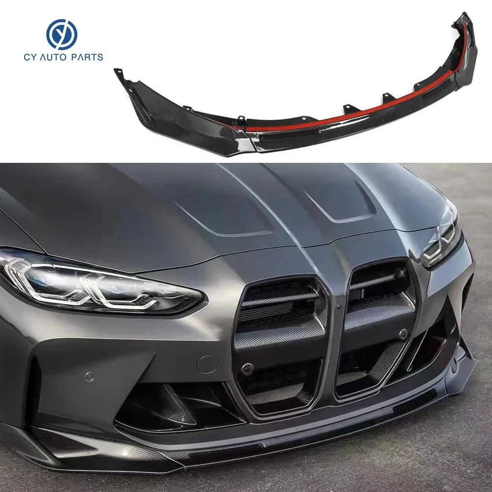 

Dry Carbon Fiber V Style Fiber Car Front Bumper Splitter Lip Spoiler Diffuser Protector Guard For BMW M3 M4 G80 G82 2015-2017