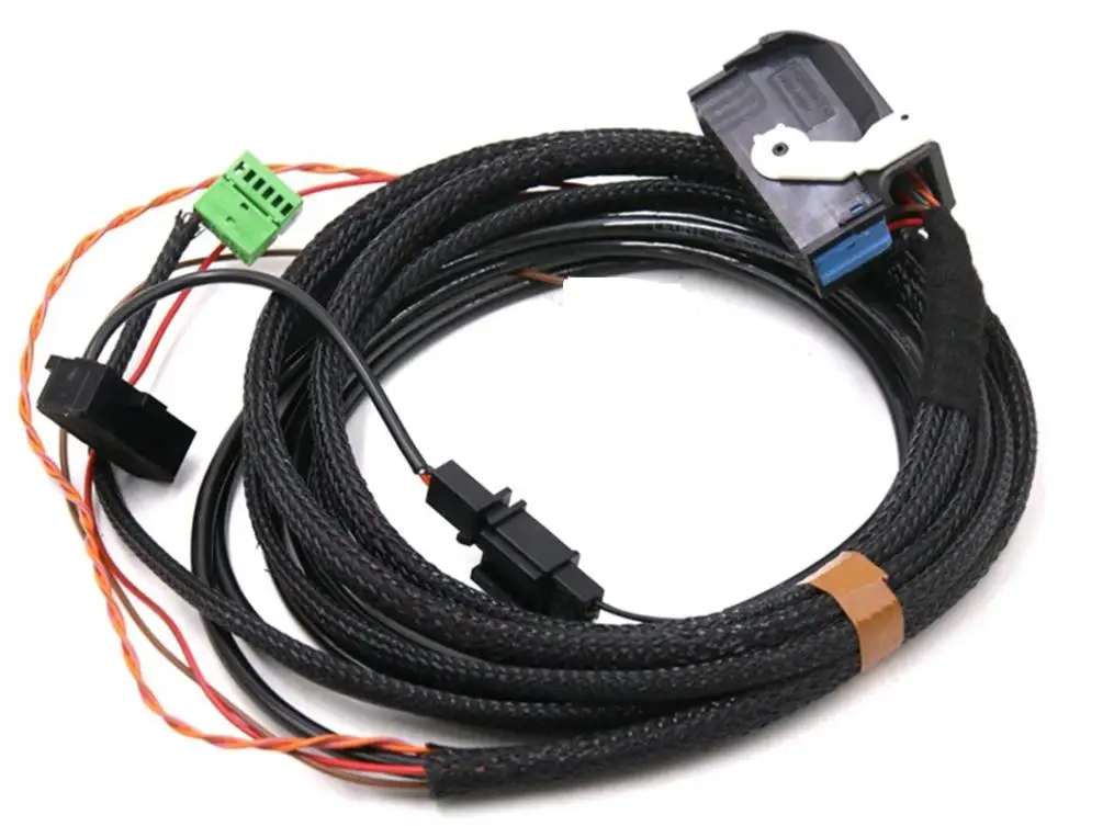 FOR AUDI A4 B8 Q5 8R Golf Passat Tiguan Jetta 9W2 9W7 9ZZ Bluetooth RCD510 RNS510 Wiring Harness Cables With Microphone