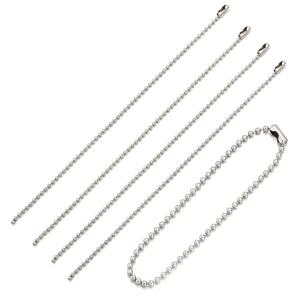 100 Stück 8/10/12/15/20cm Metall-Kugelketten für Schlüsselanhänger/Puppen/Etikettenanhänger, Großpackung Ketten für DIY-Schmuckzubehör – Detail 10