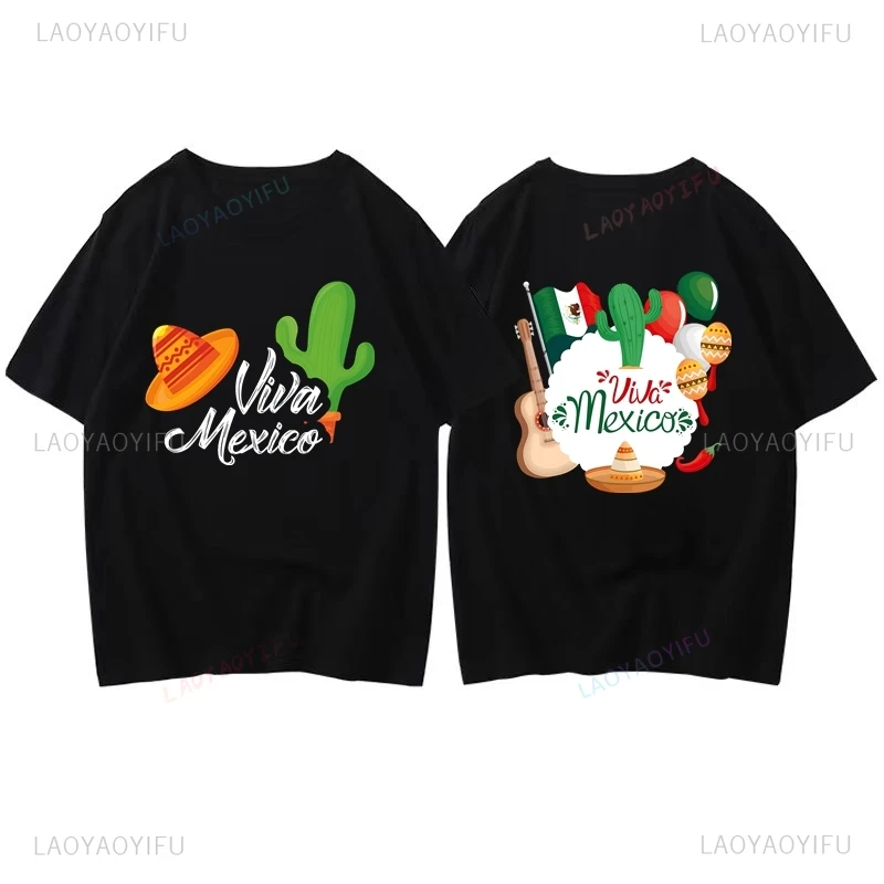 Celebrate Mexico's Independence Day Casual Shirt, Festival Party for Both Men and Women Fashion Loose Short Sleeve T-shirt