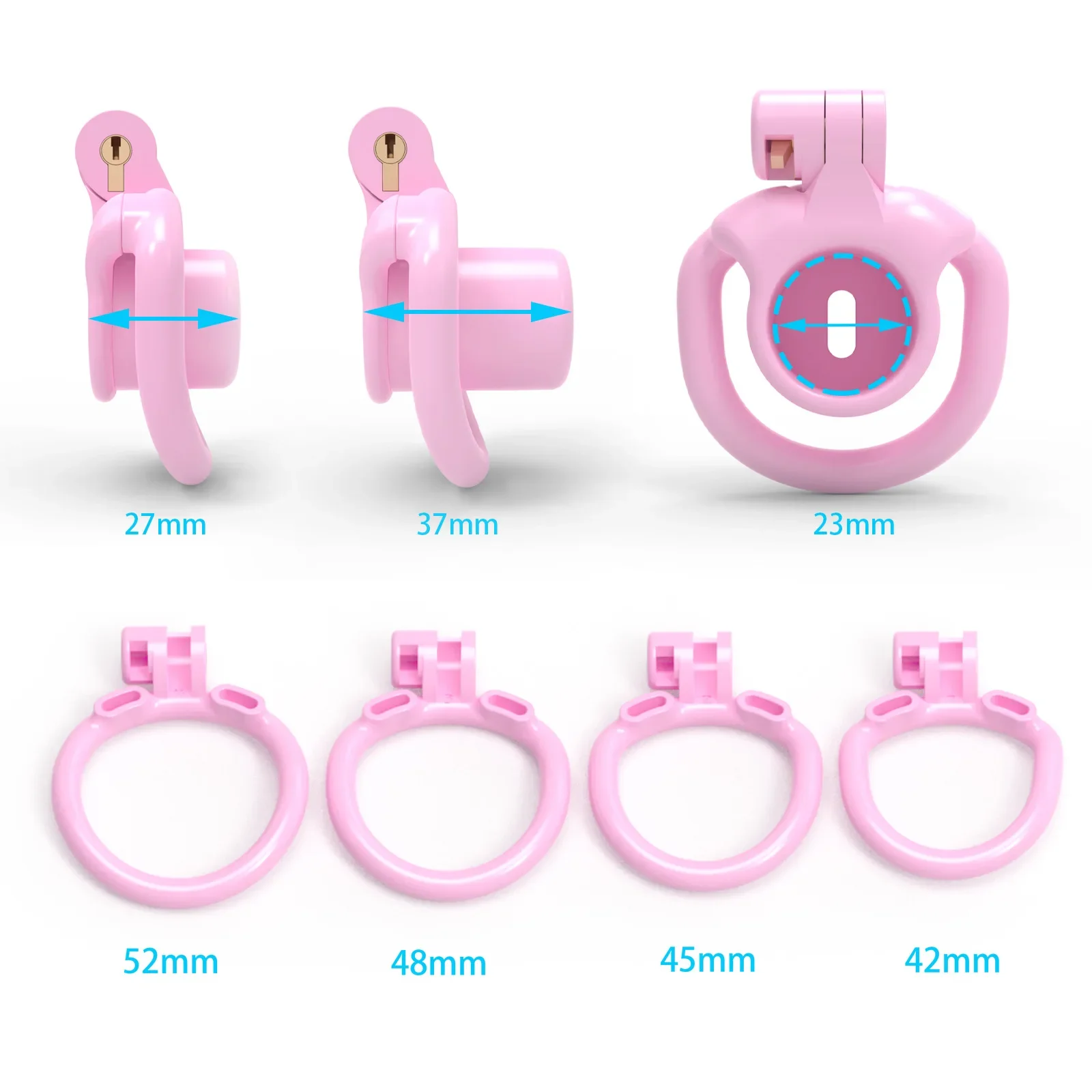 2024 Negative Chastity Cage Penis Binding Chastity Device With Four Cock Rings Anti-Cheating Control Penis Ring Adult Erotic Toy