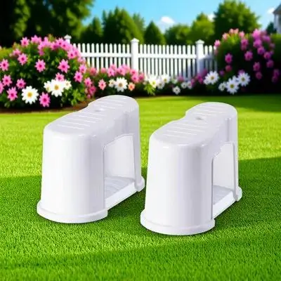 

2pcs Toilet Footstool Plastic Portable Bathroom Anti slip Thick Material Load bearing Poop Stool Ladder Party Decor