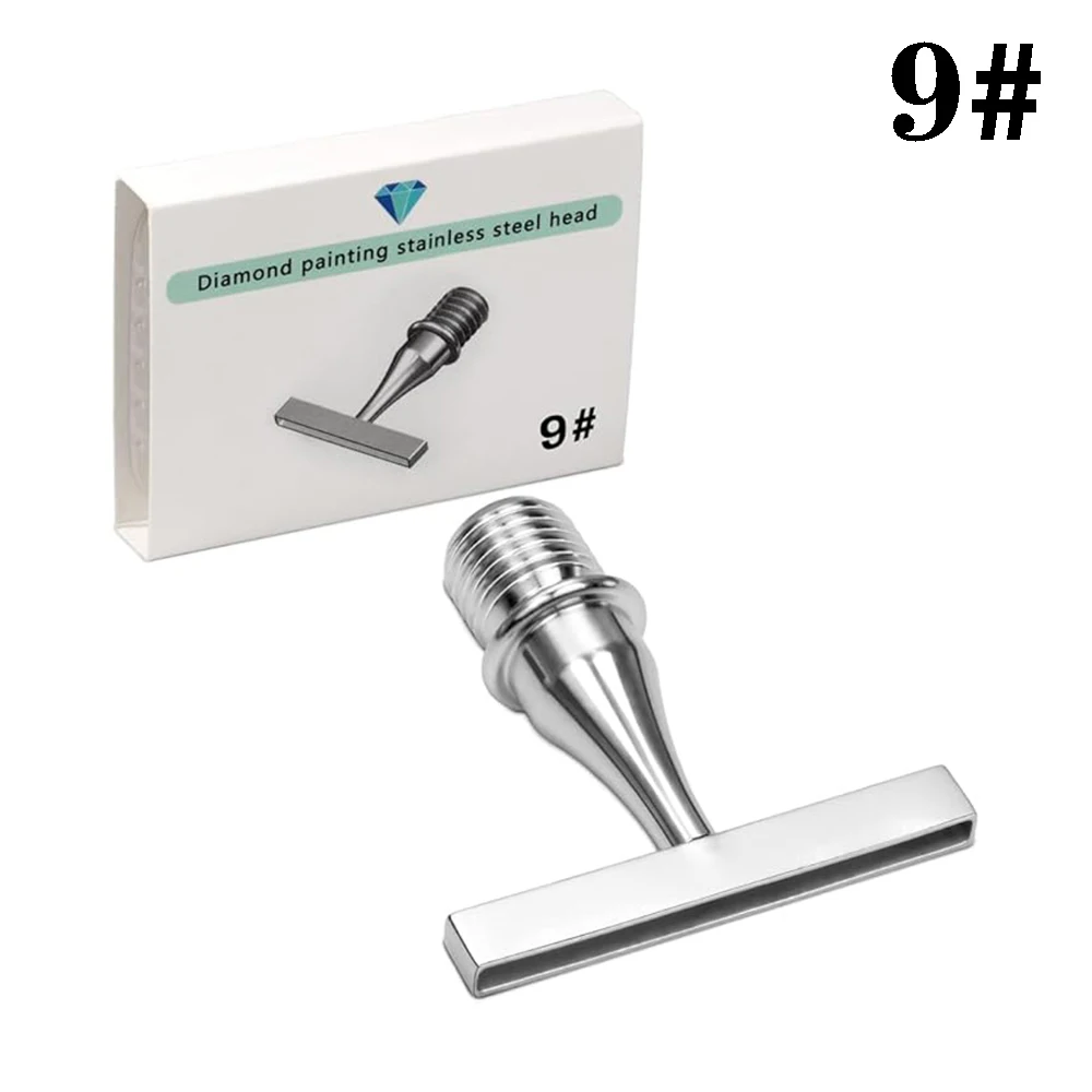 HOMFUN Glänzender Diamant-Malstift, Farbiges Stickerei-Nadelstichwerkzeug, Metall-Schraubgewinde-Spitzen Zubehör