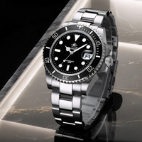 ADDIESDIVE Luxury Men Stainless Steel Watch Sapphire Automatic Mechanical Watches 200m Waterproof Steel Luminous Dive Wristwatch