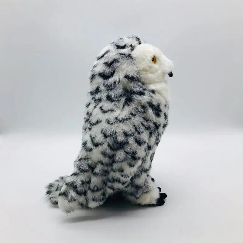 cute plush real life white Owl toy high quality fat owl doll gift about 25cm