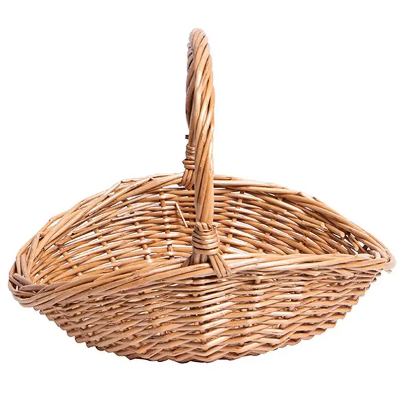 

Wicker Picnic Basket Empty Basket Eggs Candy Storage Baskets Storage Flower Storage Basket Easter Wedding Home Decoration