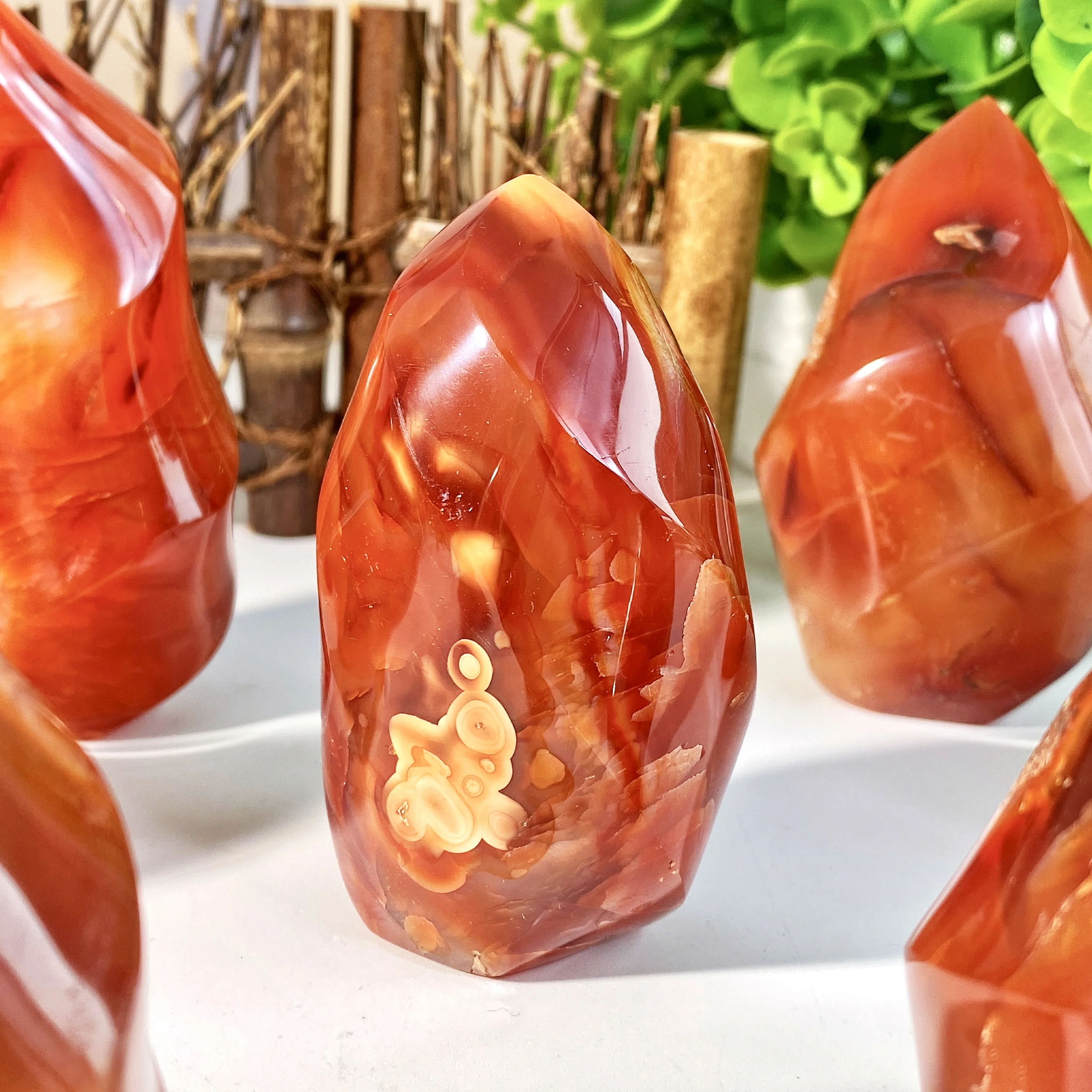 1PC High Quality Random Carnelian Flame Natural Crystal Carving, Healing crystal, gift, Scene decoration,Desktop decoration.