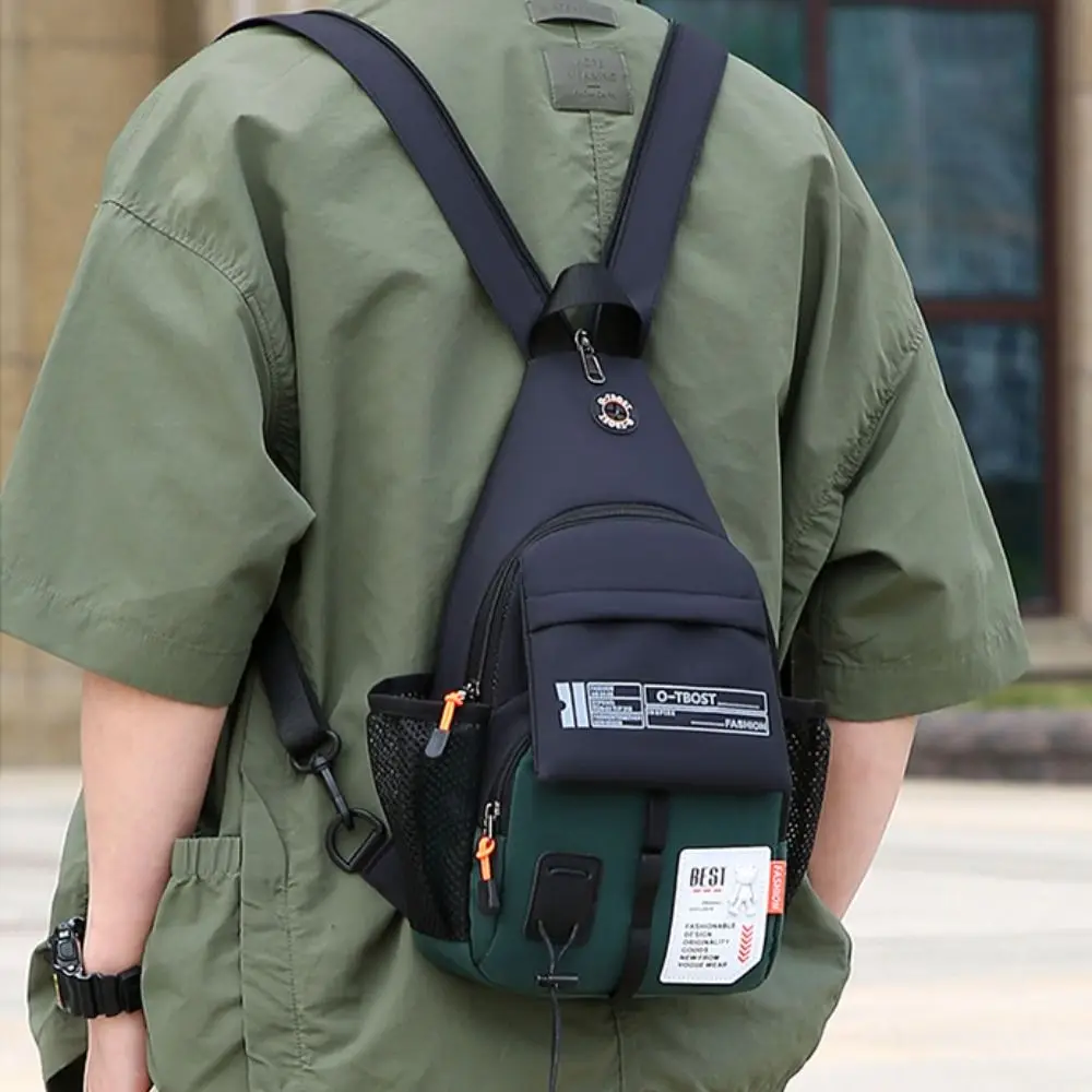 Oxford Men Chest Bag Multifunctional Adjustable Strap Sling Backpack Large Capacity Shoulder Bag Men Crossbody Bag Business