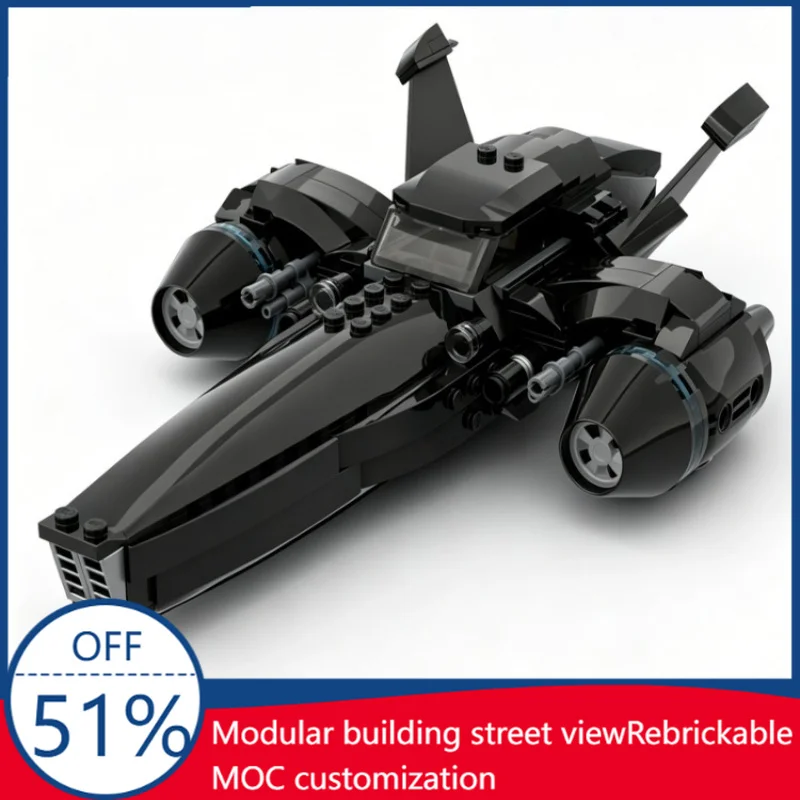 290PCS MOC W-TECH Trident Single-Operator Submersible Powerboat Building Blocks Educational DIY Assembly Toy Gift For Collection