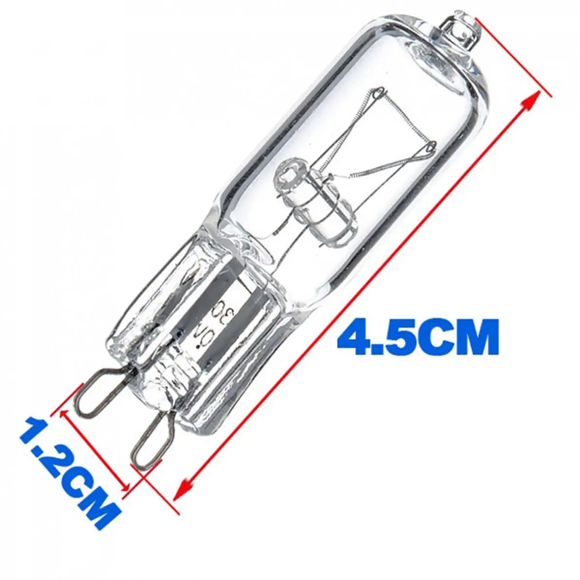 10pcs G9 Bulbs 220V 60W Halogen Light Bulbs T4 Type 2 Pin Base CRI100 Warm White Dimmable Bulbs Long Life G9 Halogen Bulb