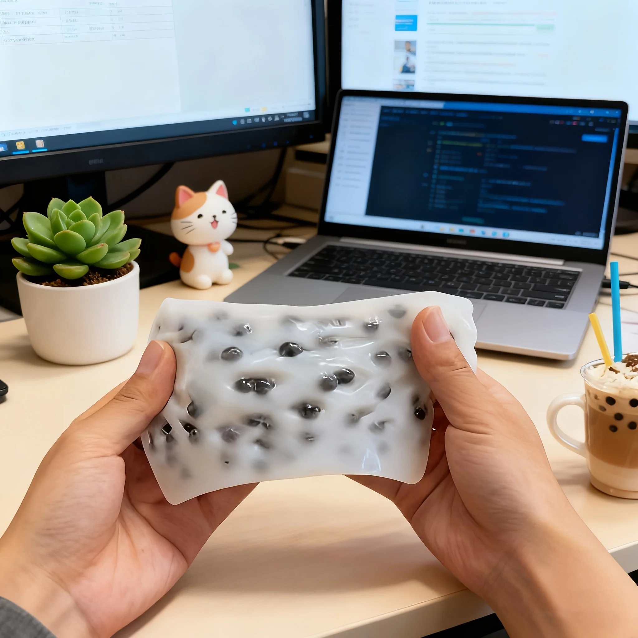 1Pc Stress-Relief Squeeze Speelgoed Tofu Vormige Pop Puistjes Creatieve Nieuwigheid Speelgoed Desktop Decoratie Halloween Kerstcadeaus decor