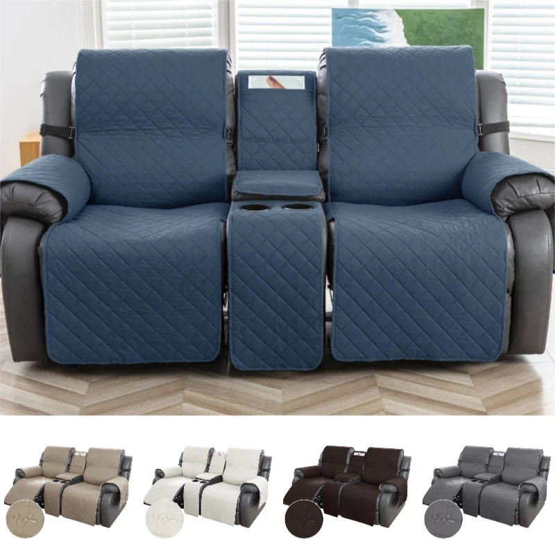 Waterproof Recliner Sofa Cover Non Slip Couch Cover Split Reclining Couch Case with Straps Washable Sofa Slipcover Living Room