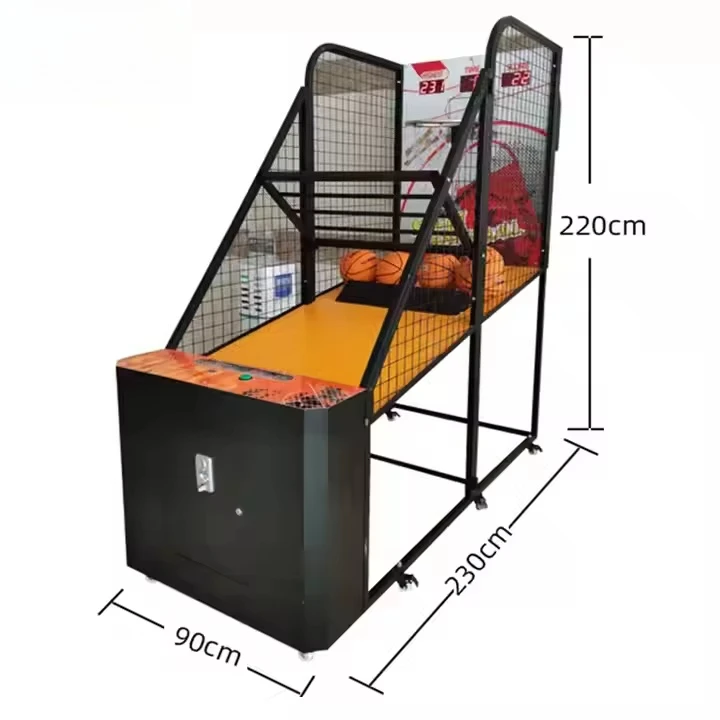 Coin Arcade Basketball, Electronic Score Display, 220V Durable Cabinet for Game Centers, Competitive Shooting Fun
