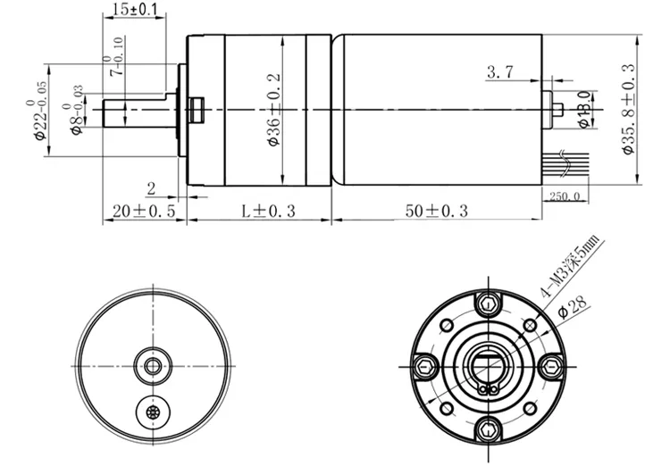 Reducer Motor Small Planetary Gear XY36-3650 Brushless Motor DC 12V 24V Speed Regulating Small Mini Motors