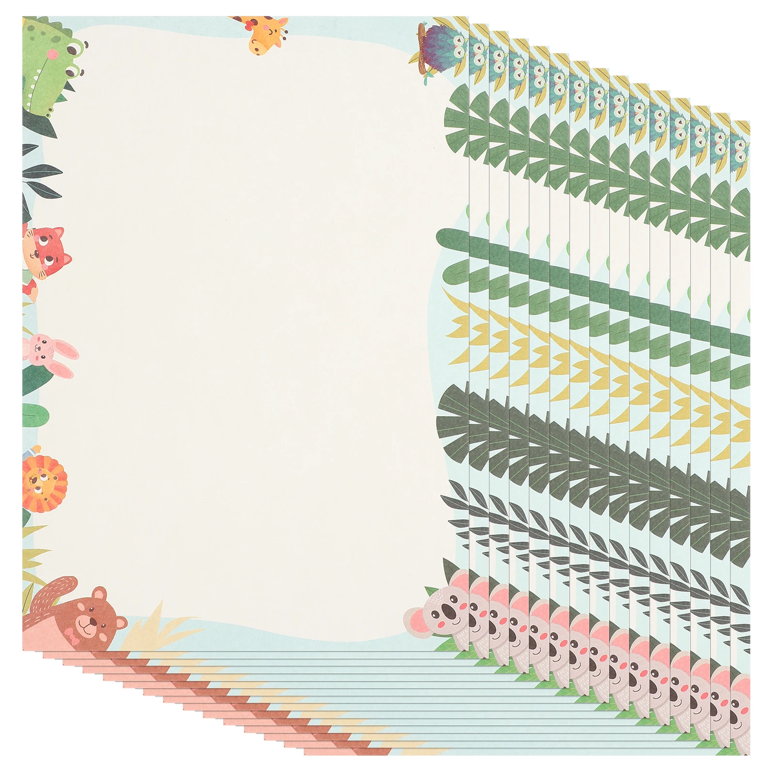 

50 Pcs Letter Writing Paper Romantic Decorative Flower Edge Design Bride Valentine Lace Border Printing Craft Stationery