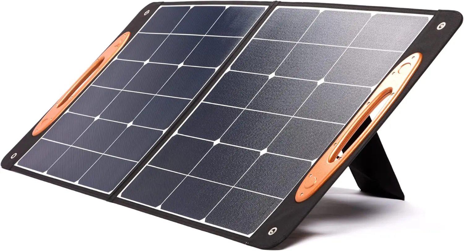 

100W Solar Panel for Duracell Portable Power Stations, High Conversion Efficiency, Durable and Foldable for Camping