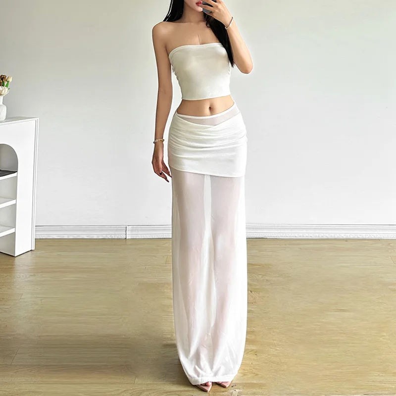 

Юбка А-силуэта с высокой талией, однотонная, стройнящая, в уличном стиле, летняя новинка, женская одежда, трансокеанический стиль