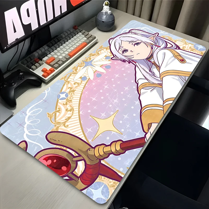 Larger XXL New Mouse Pad Frieren Beyond Journey End Speed Pc Computer Keyboard Pads Desk Mat Gaming Accessories Home Mousepad