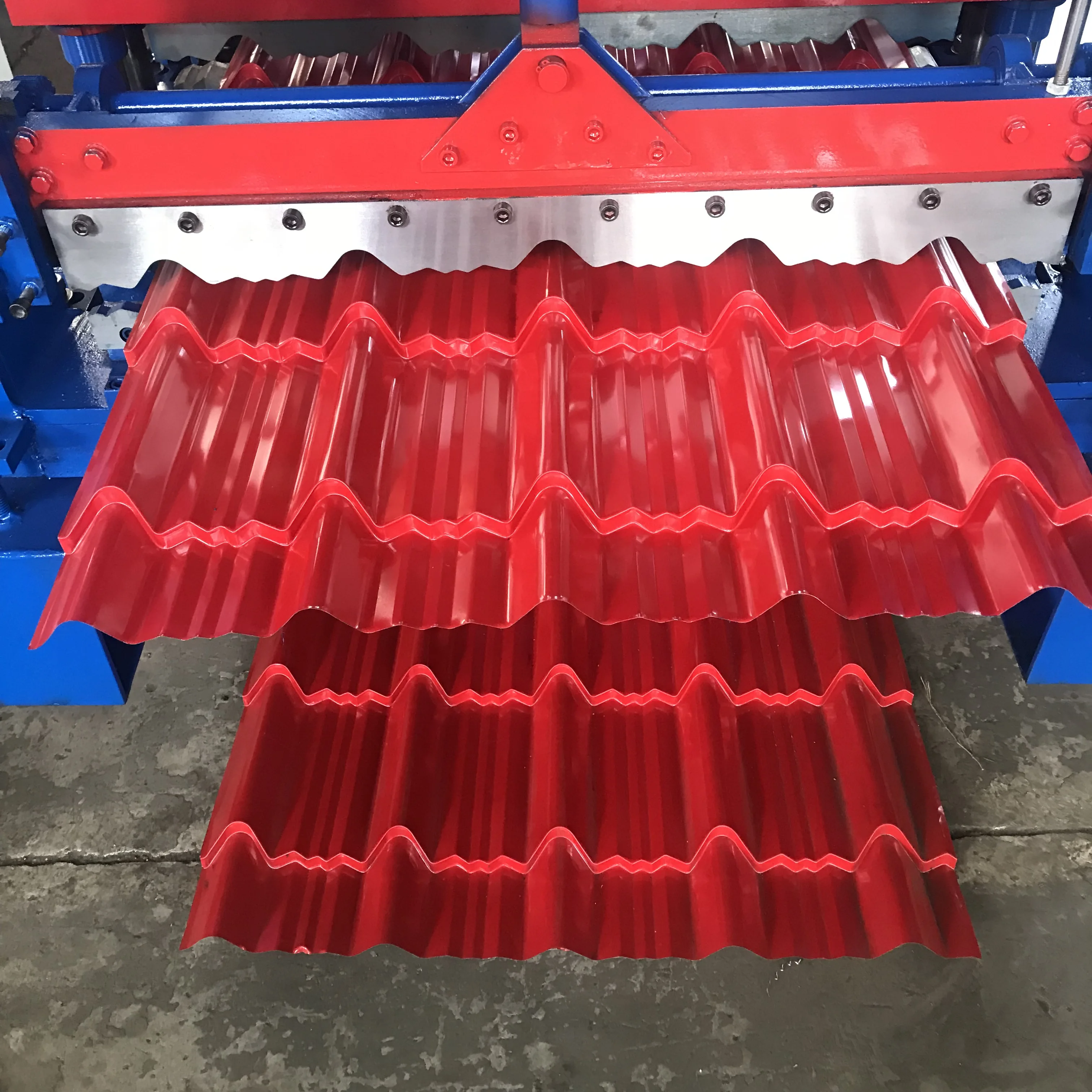 Automatic Metal Color Steel Roofing Sheet Making and Glazed Roof Tile Roll Forming Machine Price
