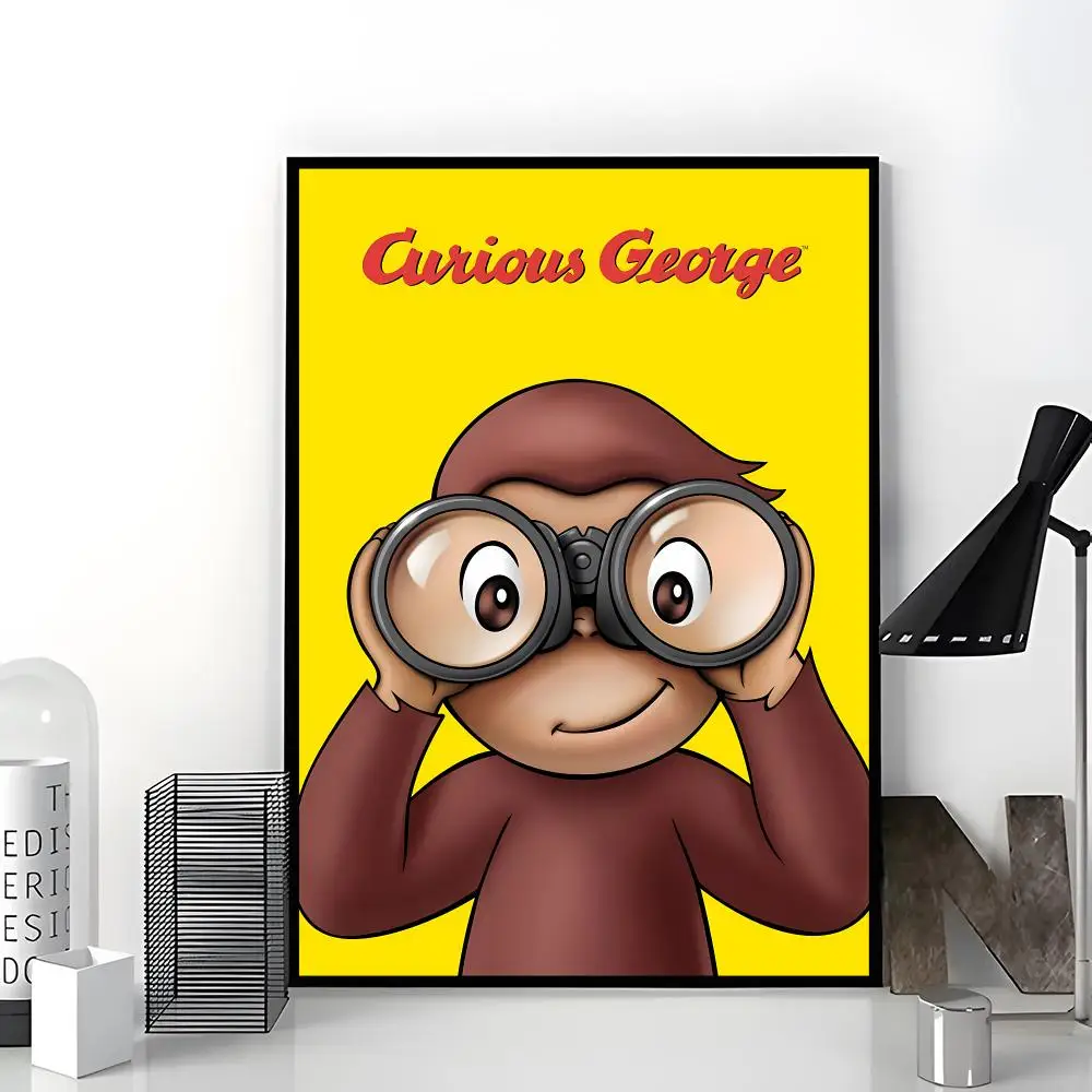 Kids cartoon Curious George Poster Aesthetic Dorm & Bedroom Wall Art Decor