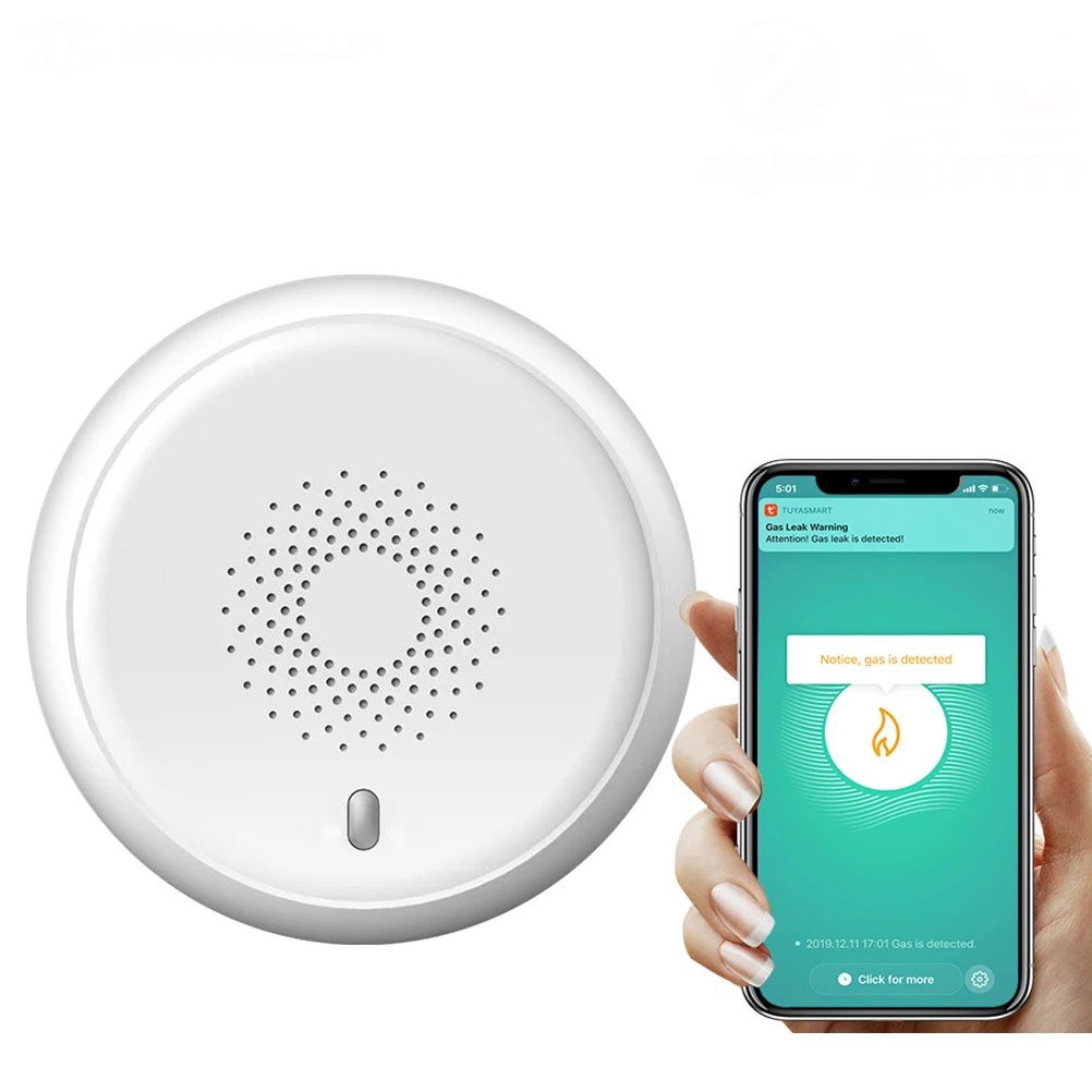 

Smart Home Gas Liquefied Gas Sensor High Security Alarm Flame Retardant Material Heat Resistant Stable