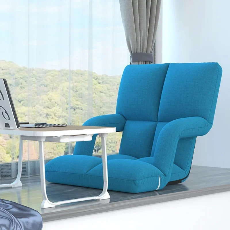 Sponge Lazy Sofa Lumbar Support Seat Breathable Bay Window Small Sofa Backrest Chair with Armrests Dorm Bed Lumbar Support