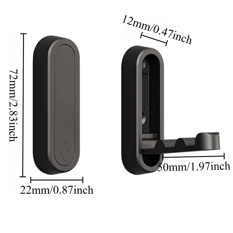 1-3pc Folding Wall Hook Concealed Towel Coat Hanger Bathroom Wardrobe Door Hooks Home Heavy Duty Flip Down Robe Hook Storage - view 6