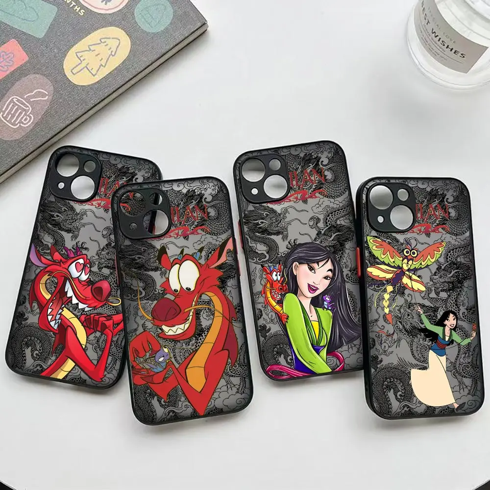 

Funny Mushu Dragon Disney Mulan Case For iPhone 17Air 17 16e 16 ProMax 14 15 Plus 13 12 11 Pro Max Coque Translucent Phone Cover
