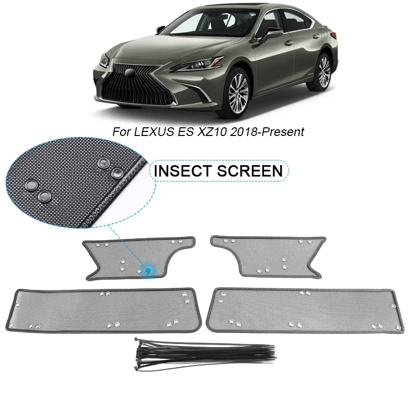 4PCS Car Insect-proof Air Inlet Protection Cover For LEXUS ES XZ10 2018-2025 Auto Insert Vent Racing Grill Filter Net Accessory