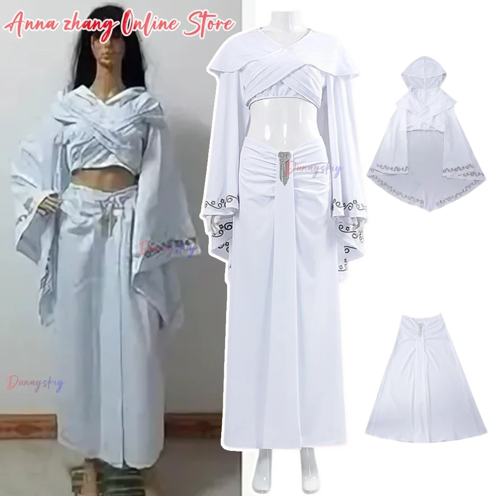 

Amidala Cosplay Anime Star Queen Pna Cosplay 코스프레 의상 3xlSexy White Bra Skirt Suit Dress For Woman Halloween Outfit Role-playing