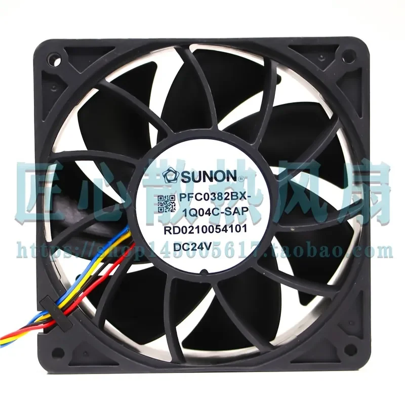 for Jianzhun SUNON PFC0382BX-1Q04C-SAP DC 24V 12038 4-wire PWM Speed Regulating Fan
