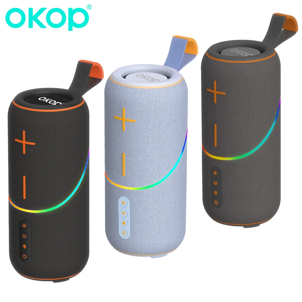 

OKOPportable wirelessBluetooth speakeroutdoor ultra long battery life TF USB desktop music player RGBambient light party camping