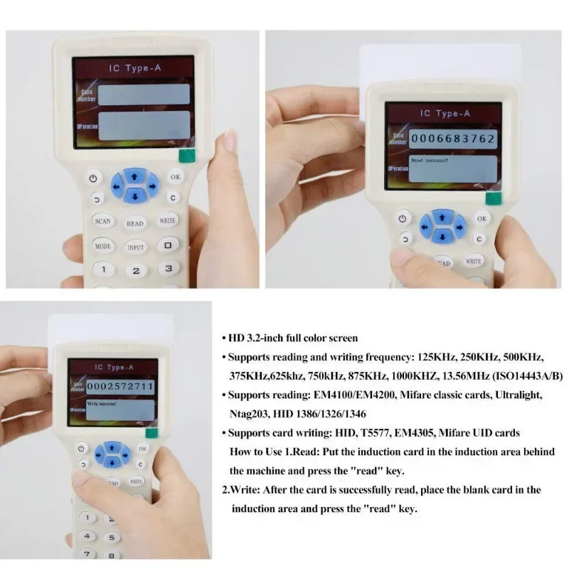 Imagem -06 - Mhz Uid Bloco Regravável Mutável Inteligente Nfc Rfid Tag Chip Cartão de Controle de Acesso para Cópia 1k S50 Mf1 Mif 10100 Peças 13.56