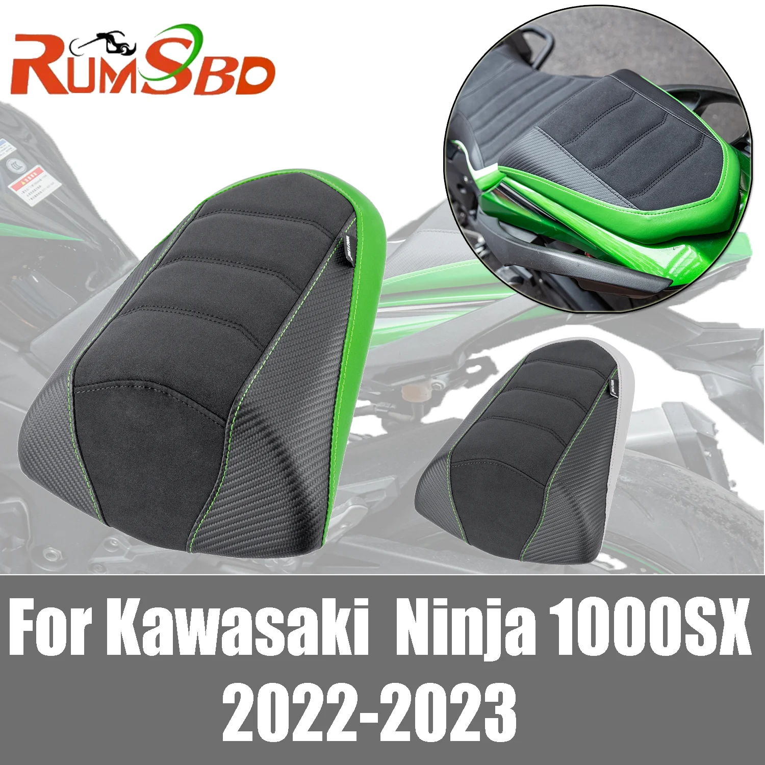 For Ninja 1000SX Motorcycle Rear Cushion For Kawasaki 1000 SX 1000 S X 2022 2023 Passenger Seat Cover Accessories