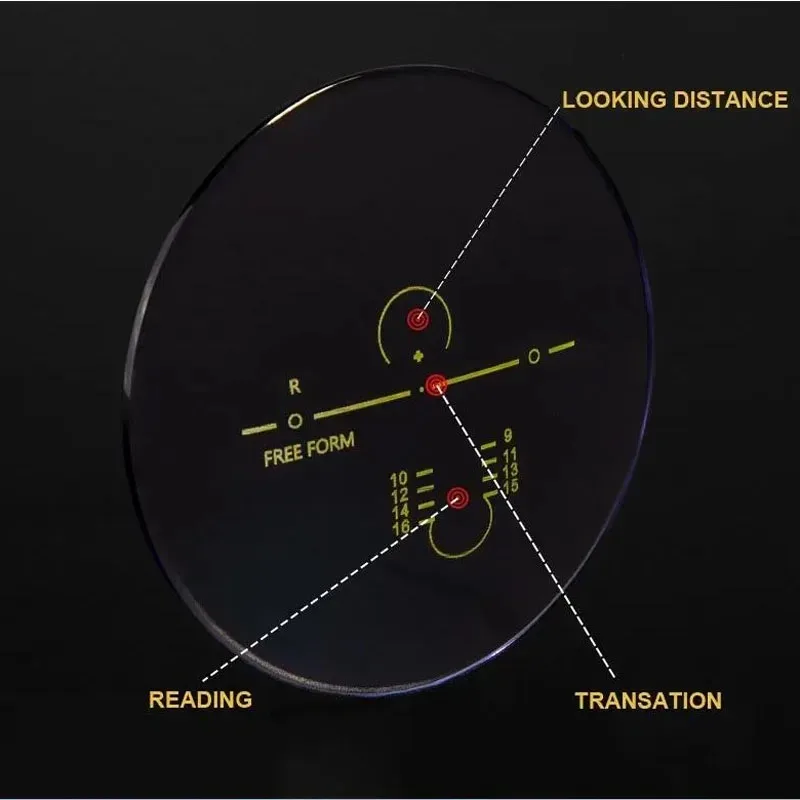 

CR39 1.56 1.61 1.67 1.74 Optical Anti Blue Light Progressive Lenses Anti Scratch Multi-focal Lens Hand Made Prescription Lens