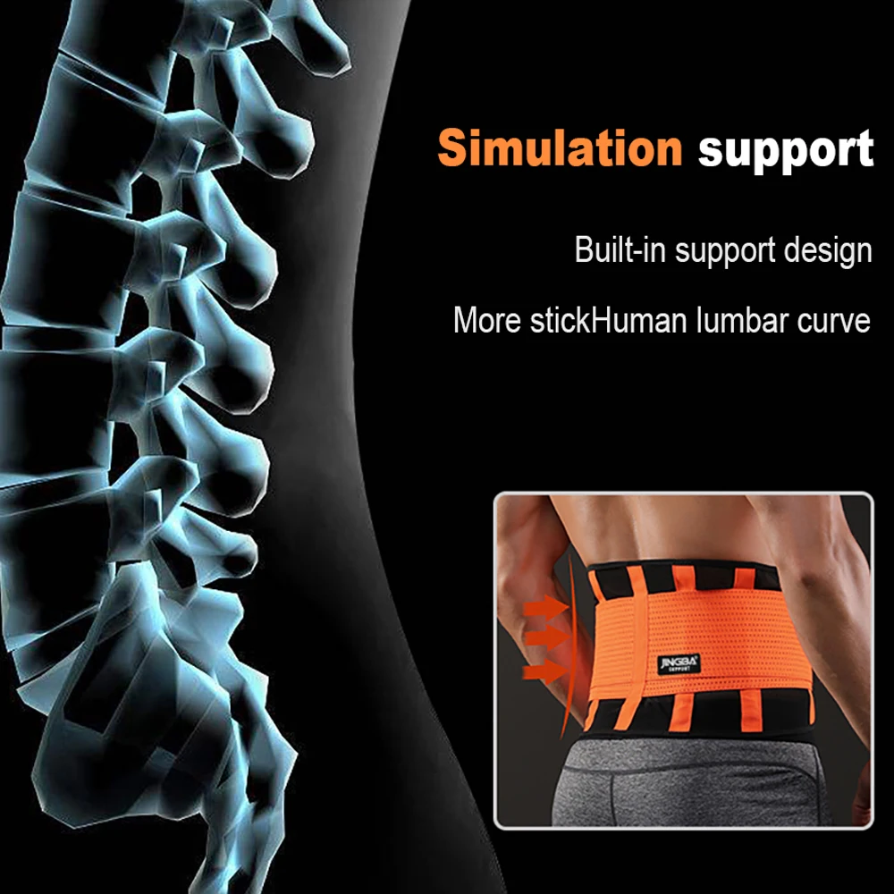 Lumbar Back Belt Sports Waist Support Lumbosacral Girdle Men Back Brace Belt Protection Spine Support Belt Faja Lumbar Hombre