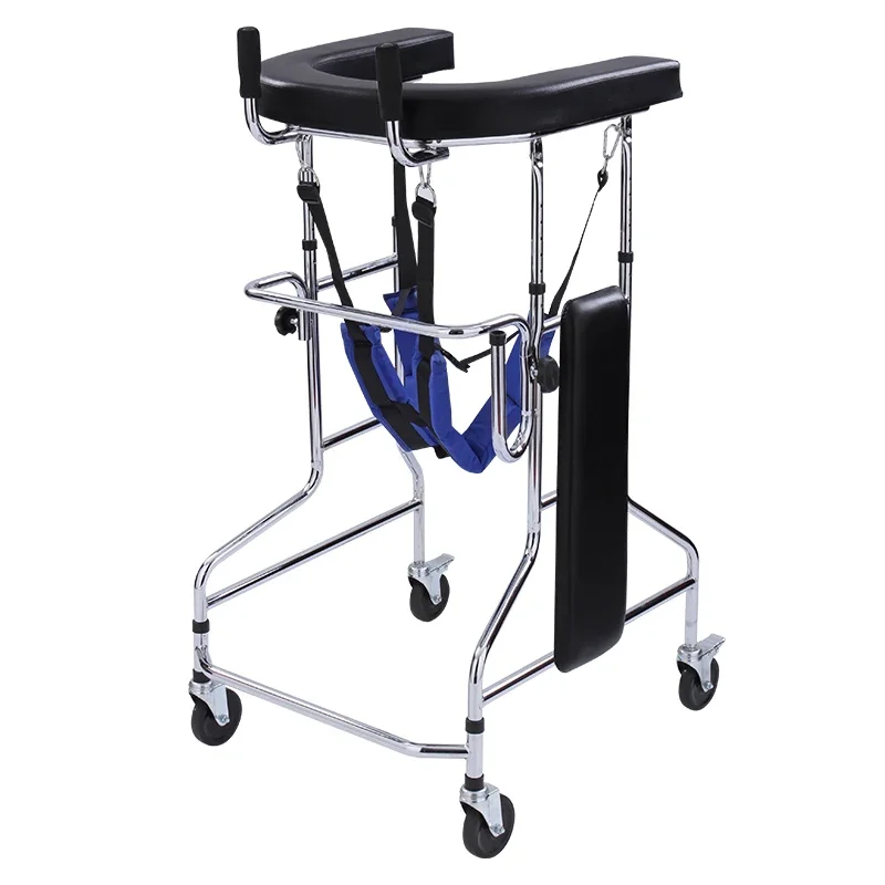 

Anti-Slip Walker for Elderly with Adjustable Height & 360° Wheels, Hemiplegia Rehabilitation Training Equipment Stroke Patients